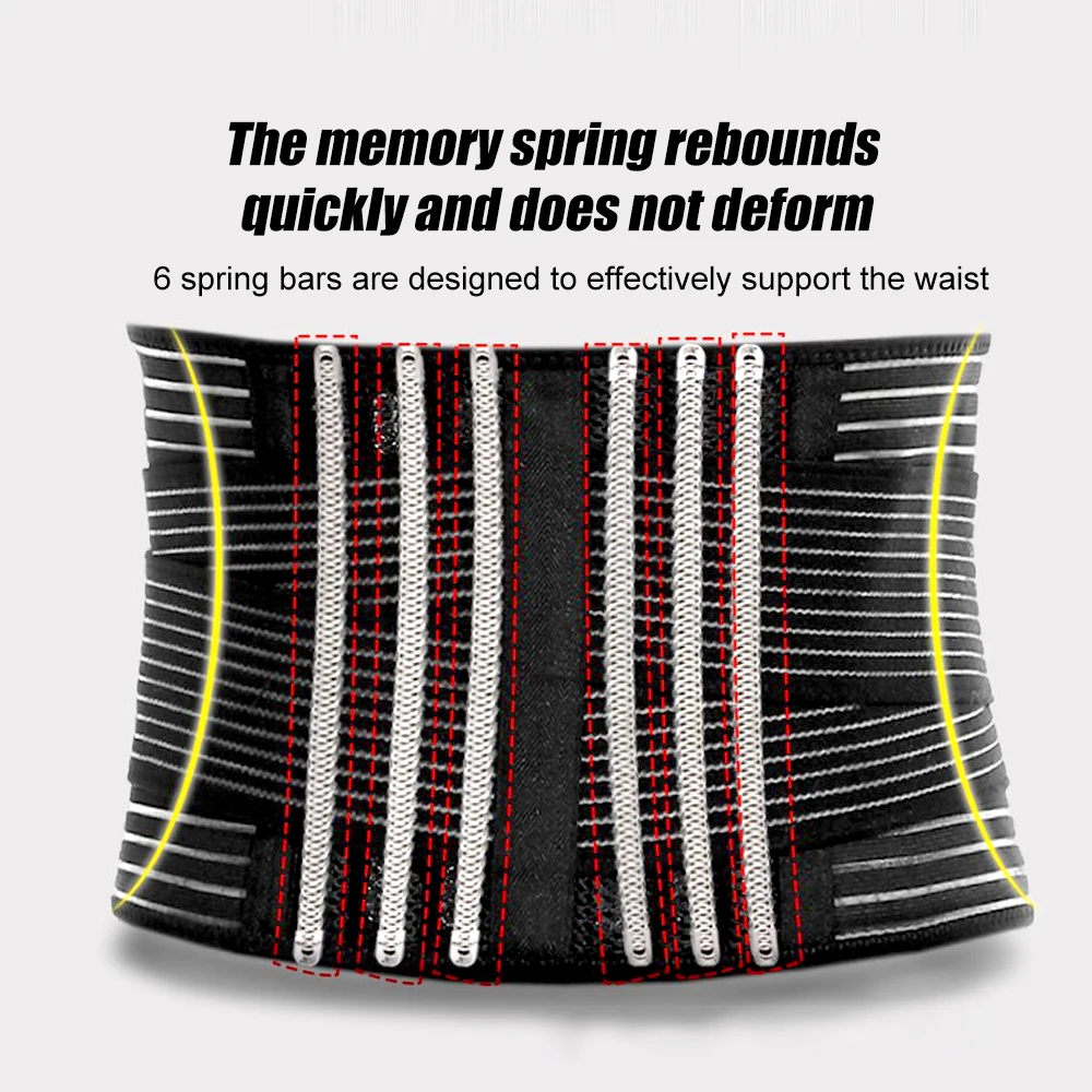 كرسي داعم للفقرات القطنية حزام تنفس Lumbosacral الظهر هدفين لأسفل الظهر دعم لتخفيف الآلام ، عرق النسا ، قرص فتق ، الجنف #2