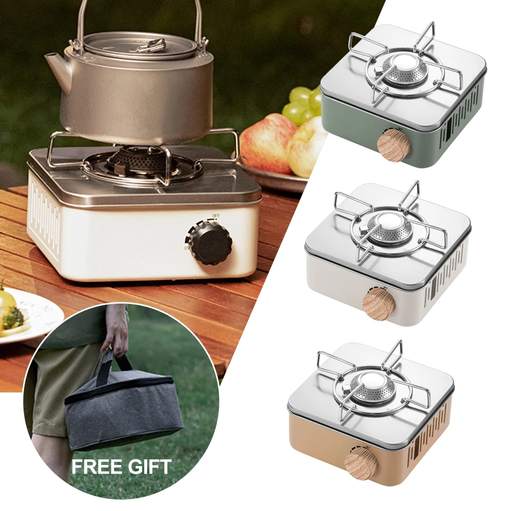 

Mini Camping Stove Burner Portable Gas Stove for Outdoor Camping Picnic Cooking Single Burner Camp Stoves with Storage Bag