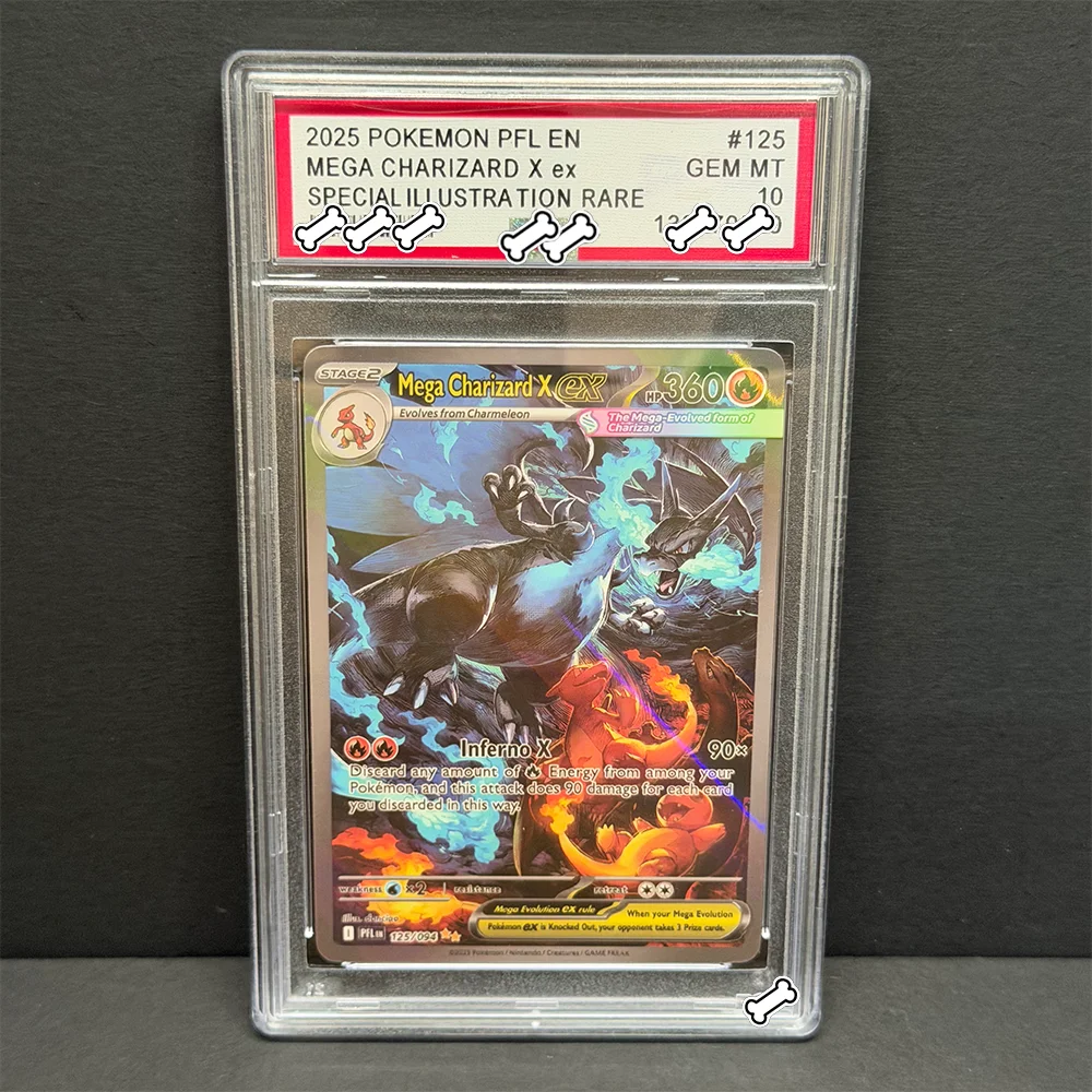PTCG DIY 2025 POKEMON PFL EN MEGA CHARIZARD X ex SPECIAL ILLUSTRA TION RARE Base Set GREY HAT VAN GOGH Game Proxy Card Gift Toy