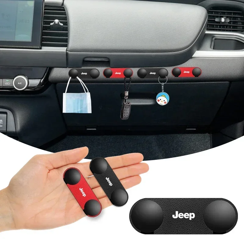 Organizador de cables multifuncional para coche, con doble gancho, para Jeep Renegade Compass Grand Cherokee Wrangler jk Gladiator