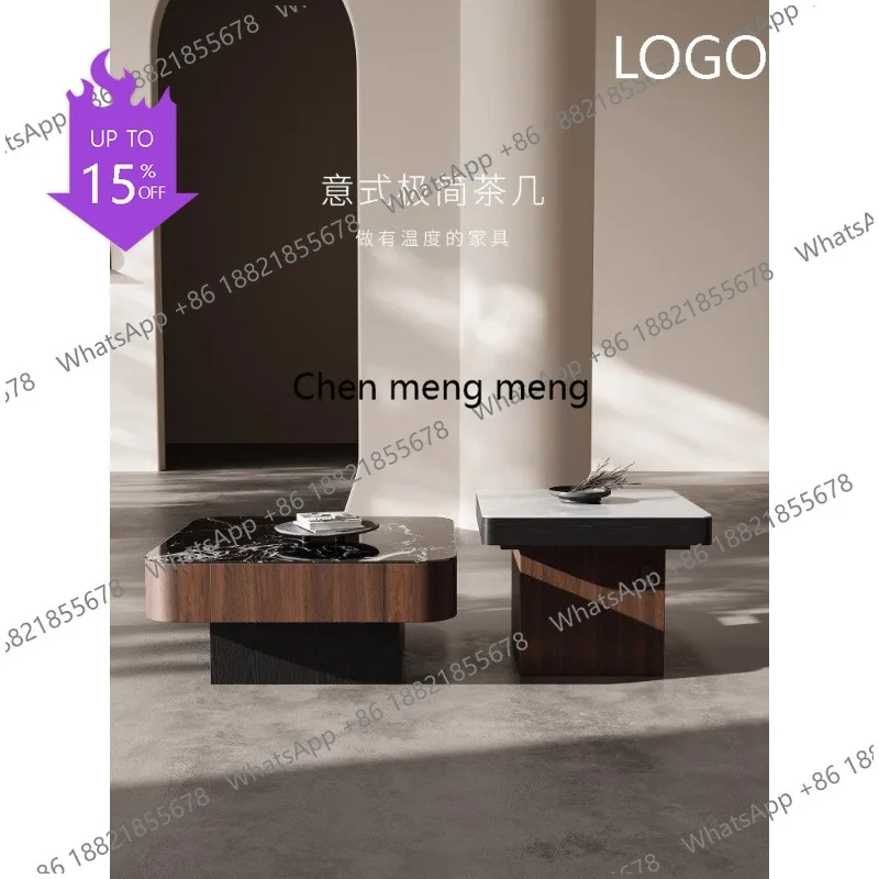 

Ретро-кофейный столик Q181: элитный, в итальянском стиле, из микрокристаллического камня, роскошный каменный кофейный столик для небольшой квартиры