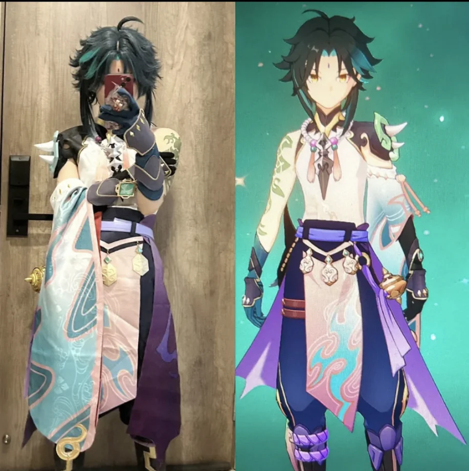 لعبة جينشين شياو أزياء تنكرية أنيمي وسيم ملابس حفلة الهالوين النمط الصيني دور كوميك كون الزي للرجال #6