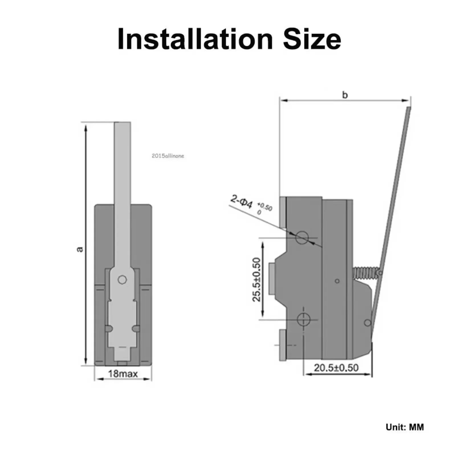 LX25-11N1 Микроконцевой выключатель 1НО+1НЗ SPDT мгновенного действия IP62 Водонепроницаемый 500К циклов для промышленного использования
