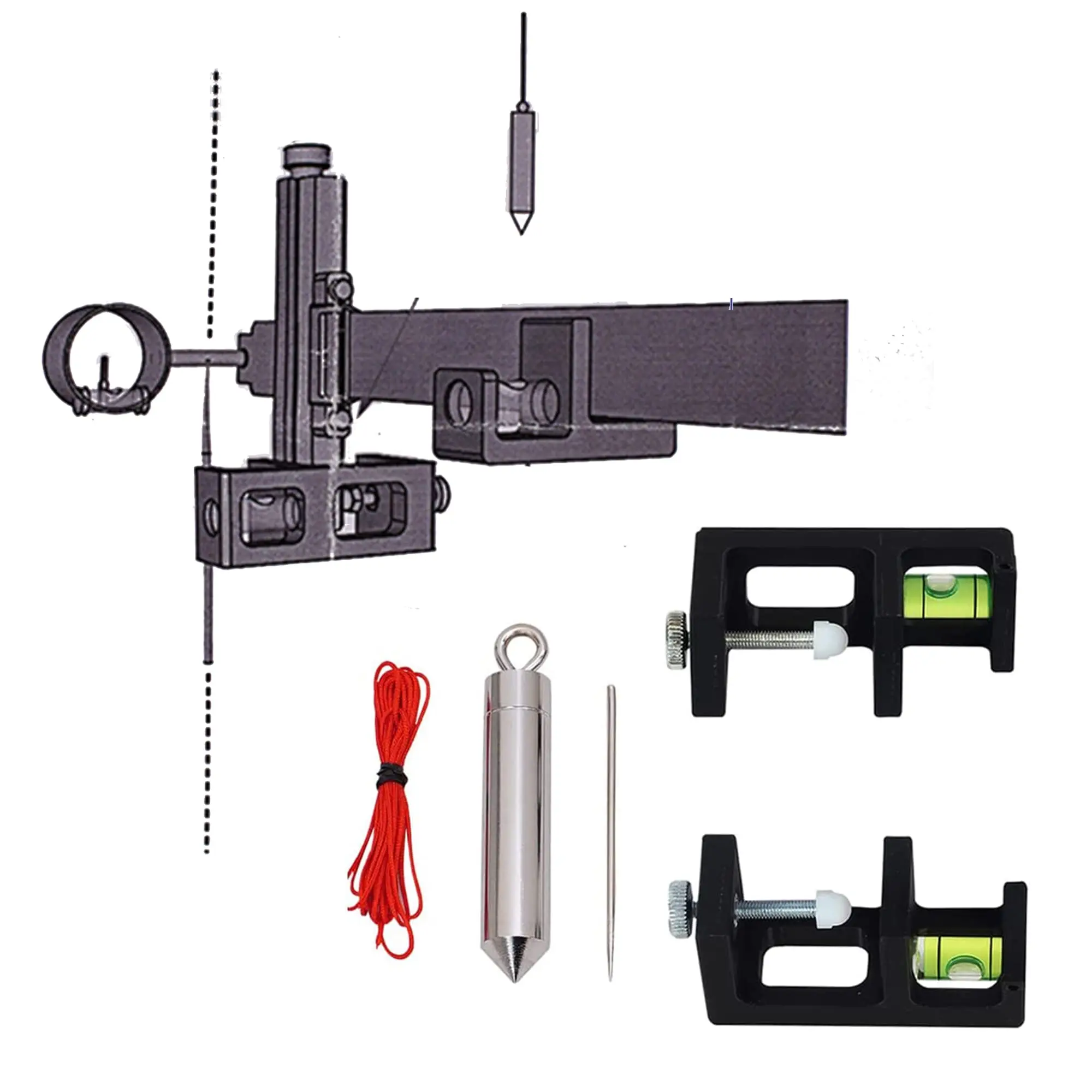 

Archery 3rd Axis Bow Sight Level Adjustment Tuning Leveler Target Mounting Leveling Combo Kit for Compound Recurve Bow Sight