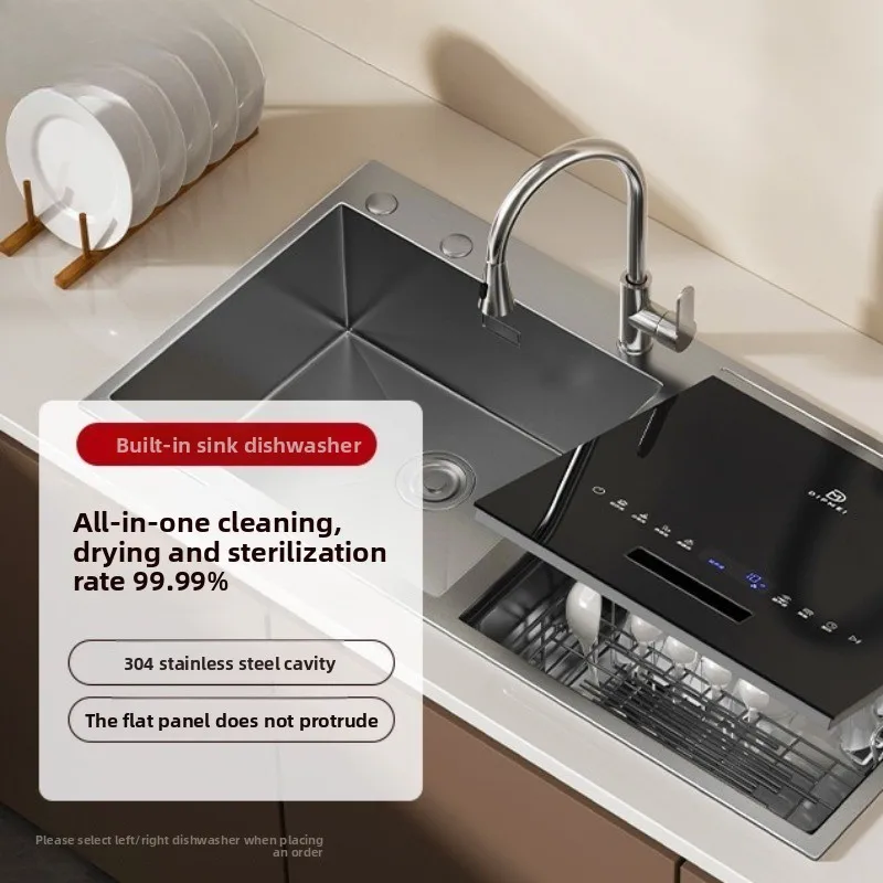 Integriertes Waschbecken, Geschirrspüler, integrierte vollautomatische Küche, eingebettetes Waschen von Obst und Gemüse