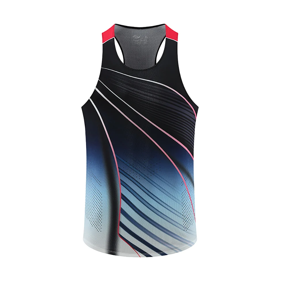 

3D Print Gradient Colorful Men's Sports Tank Tops Outdoor Marathon Running Breathable Sleeveless Vest Classic Design Unisex Tees