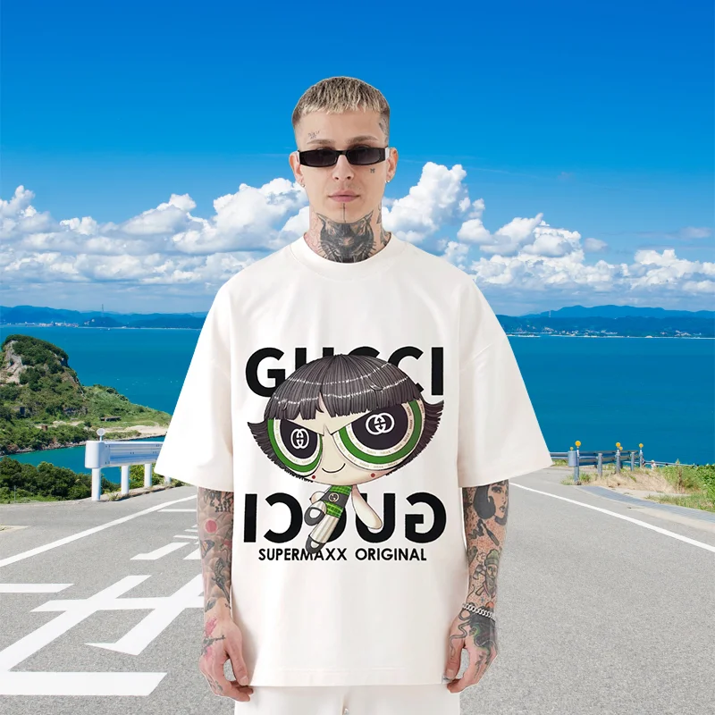 

25 Years of Summer New Products Loose and Comfortable Pure Cotton Printed Couple Short-sleeved T-shirt