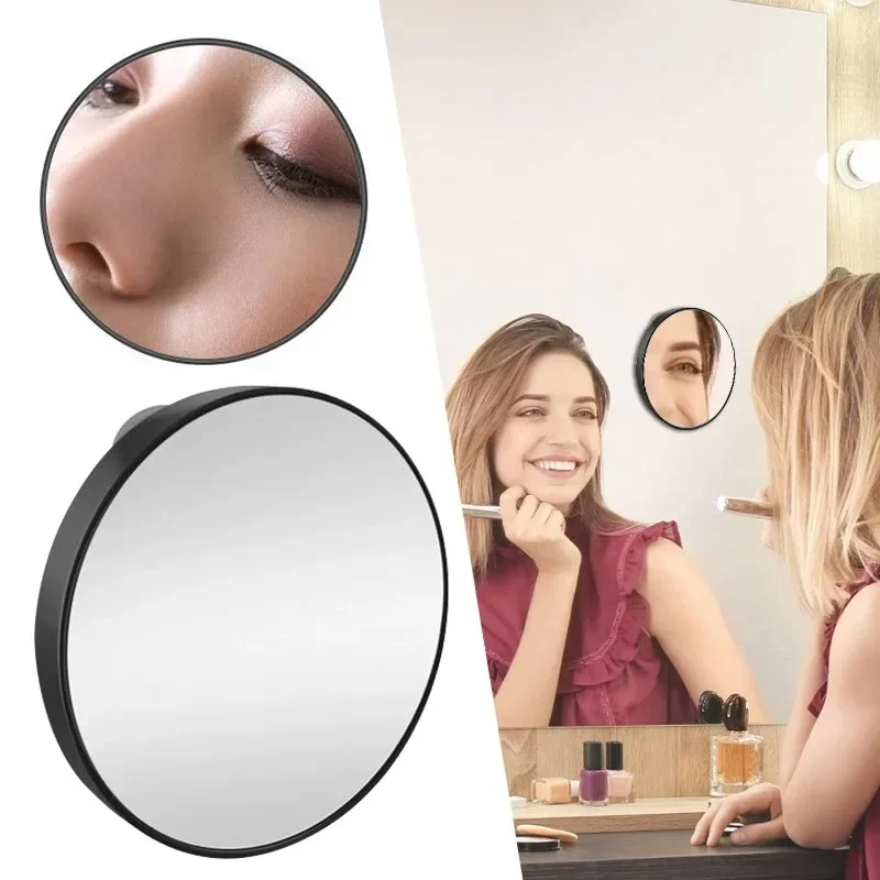 5X/10X/15X Magnifying Mirror with Suction Cup Round Cosmetics Makeup Mirror Shaving Bedroom Compact Magnification Vanity Mirrors
