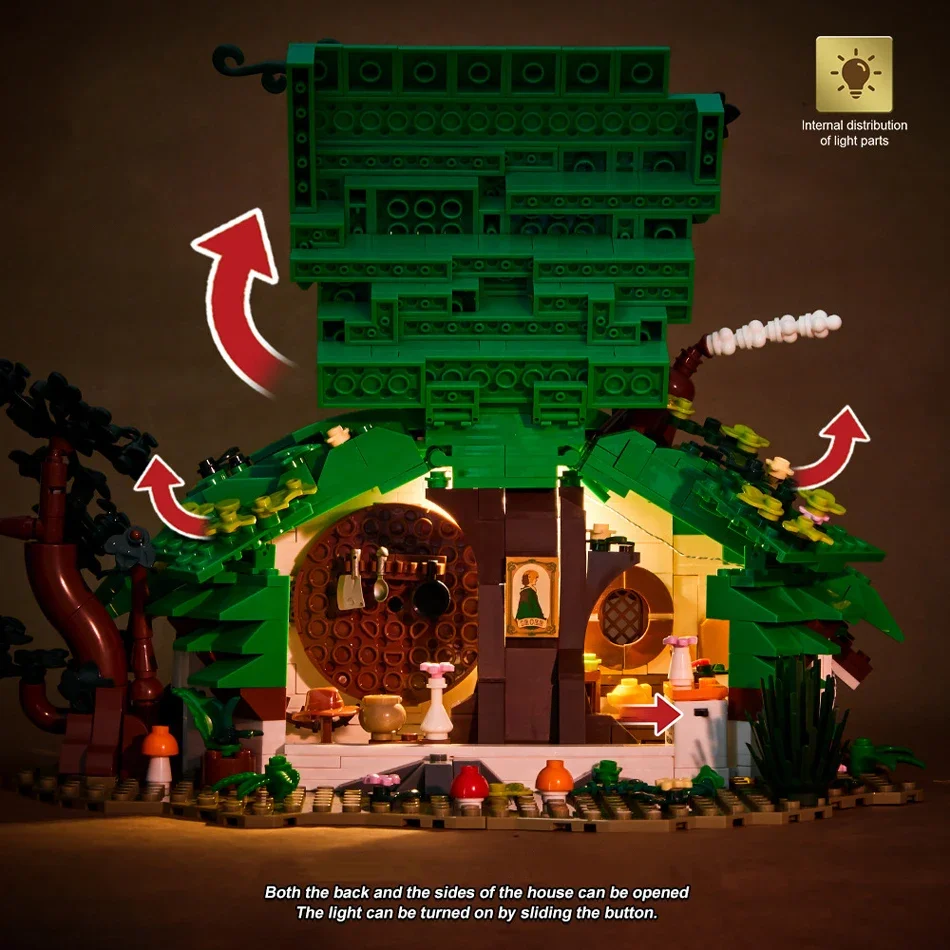 Classic Cabin Architecture MOC Building Blocks Movie Scene 1088pcs Assembled Home Collectible Model Small Bricks Toys DIY Gifts