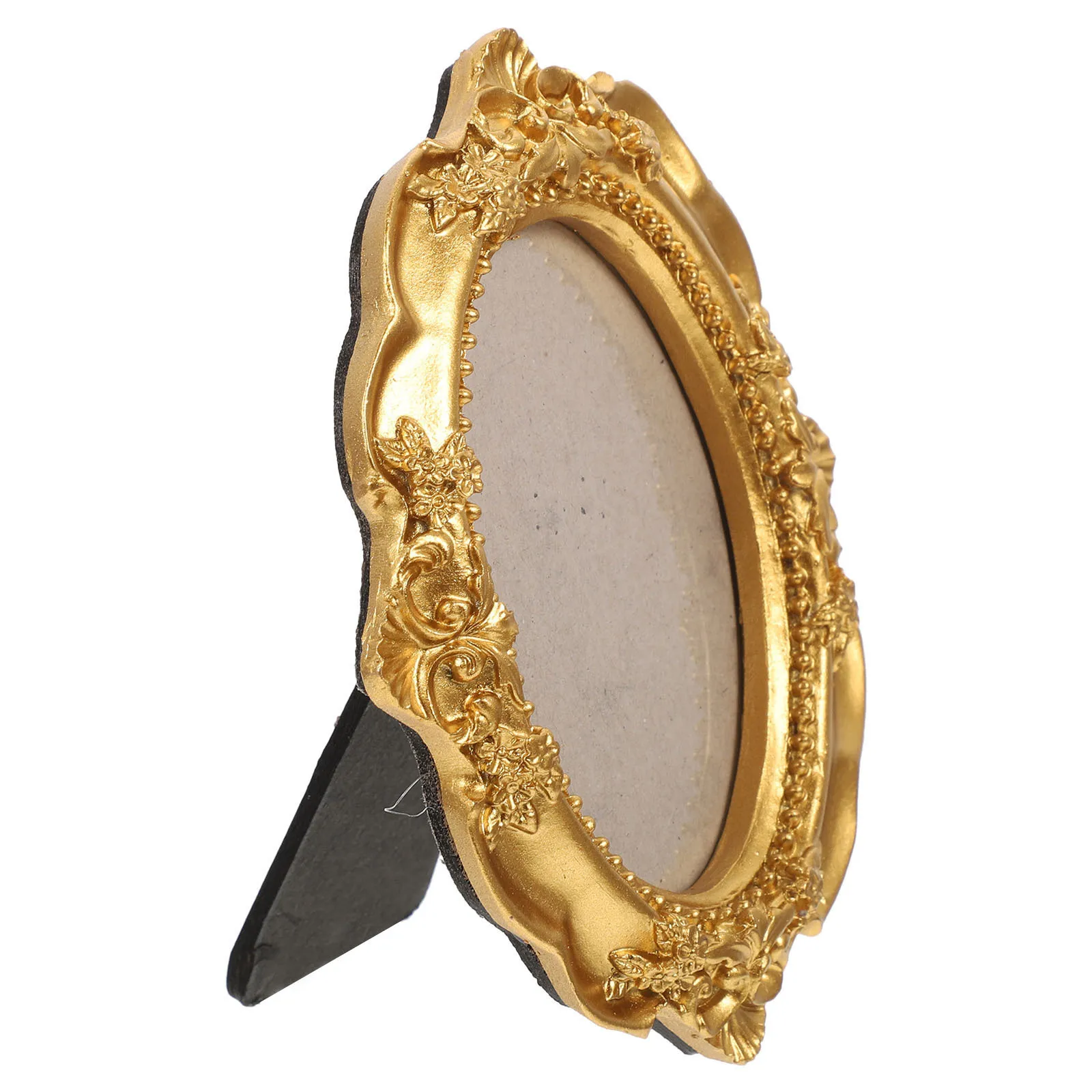 

Small Picture Frames Mini Resin Vintage Gold Frame for Photography Prop DIY Desk Decoration Craft Display Ornament