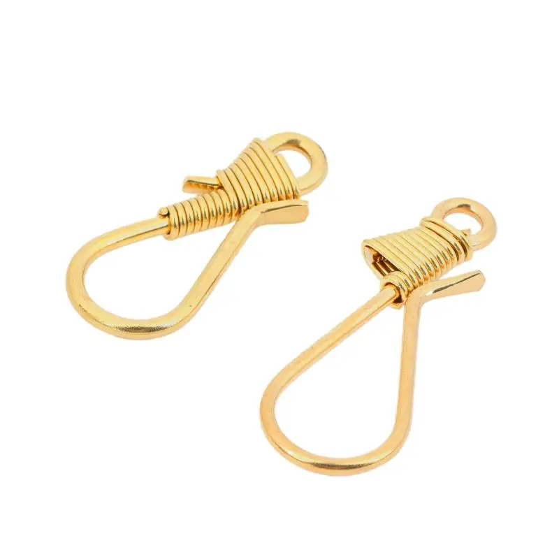 Retro-Messing-Schlüsselanhänger mit Drahtwicklung, Gürtel-U-Haken, Fischhaken, Anhänger-Clip, Verschluss für Schlüsselring, DIY-Schmuckherstellung, Zubehör – Detail 6