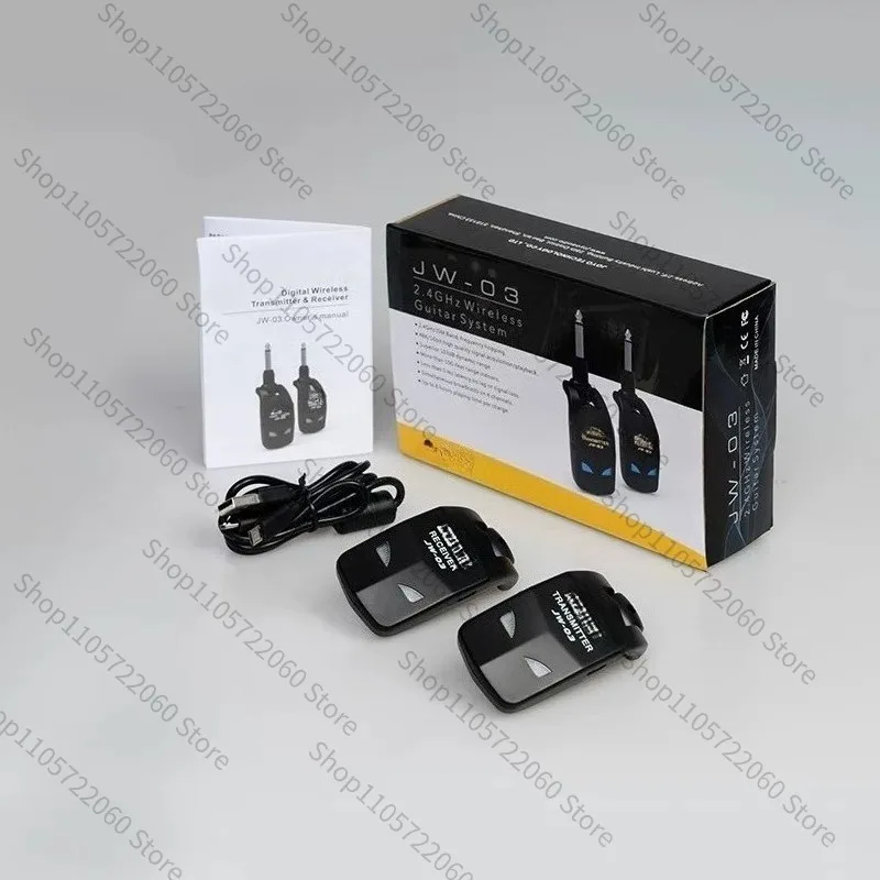 For JOYO JW-03 Rechargeable Wireless Guitar Transmitter Receiver 2.4G Low Latency Instrument Audio Connector