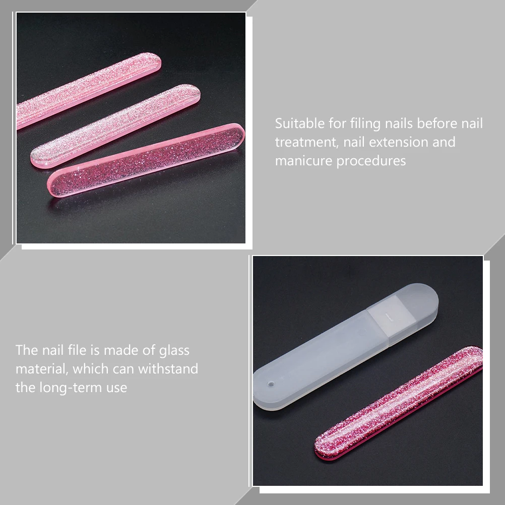 ตะไบเล็บแก้ว 8 ชิ้น เครื่องมือขัดเงา ตะไบเล็บมือ ตะไบเล็บปลอม ตะไบนาโนสำหรับต่อเล็บ