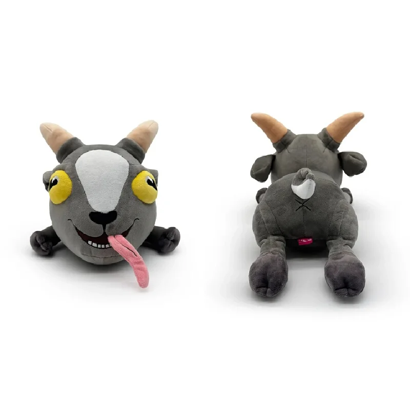  【In Stock】Goat Simulator Plush Toy Soft Gray Animal With Long Funny Tongue Sitting Lying Plush Pillow For Kids Home Decor