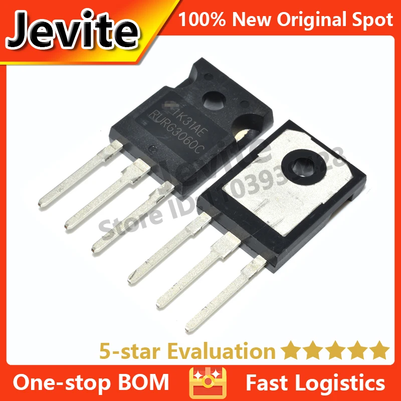 

Jevite 100% New Original electronics Controller 5-10 units/lote RURG3060CC TO-247 600V 30A Diode Transistor