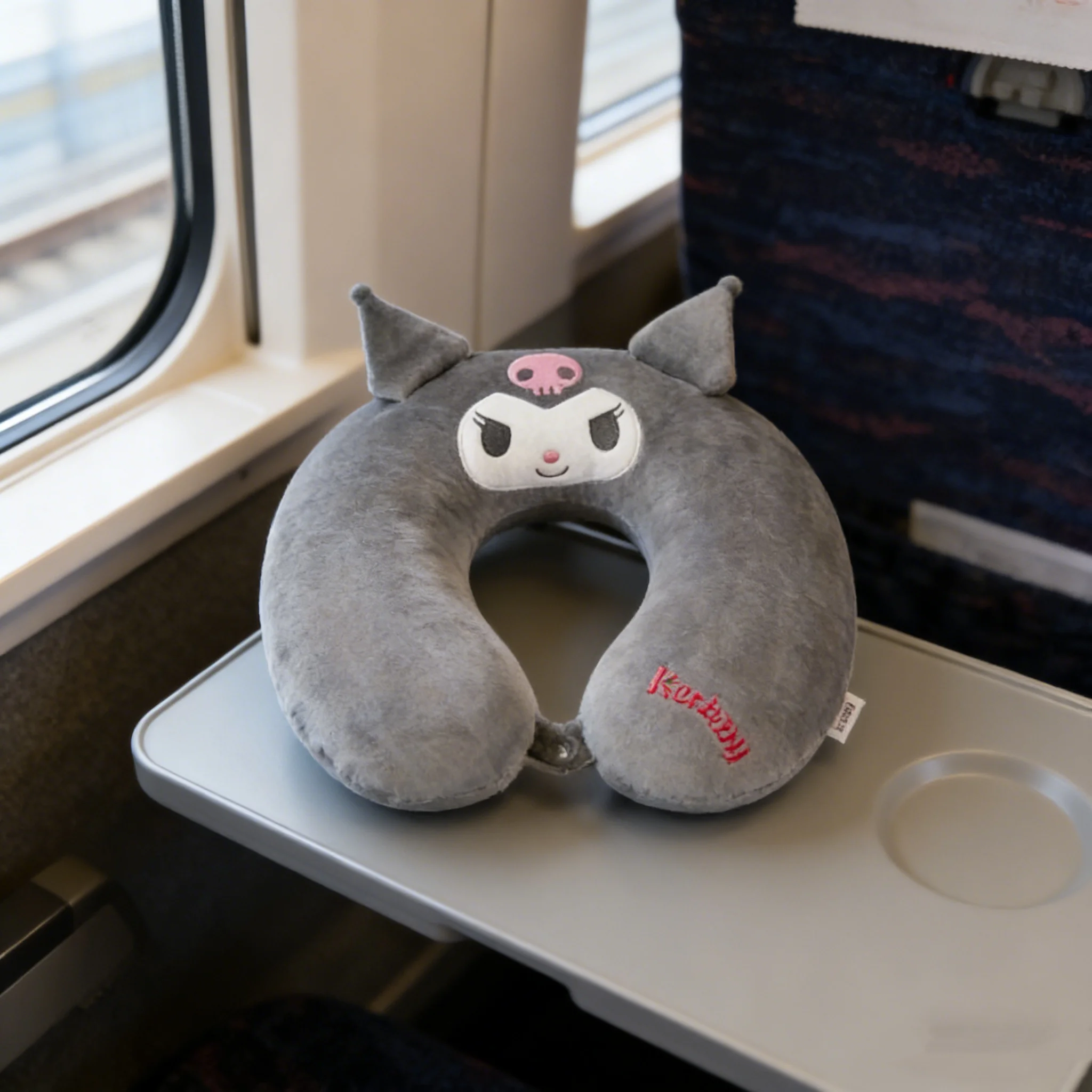 

Sanrio Kuromi U-Shaped Travel Neck Pillow Soft Plush Cervical Support for Travel Car Office Kawaii Valentine's Day Gift for Girl
