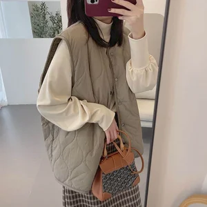 Coletes femininos de lã sem mangas, coletes de pelúcia, cardigans com o pescoço, jaquetas soltas, tops casuais, ambos os lados 8 principais vendas colete polar senhora - №8