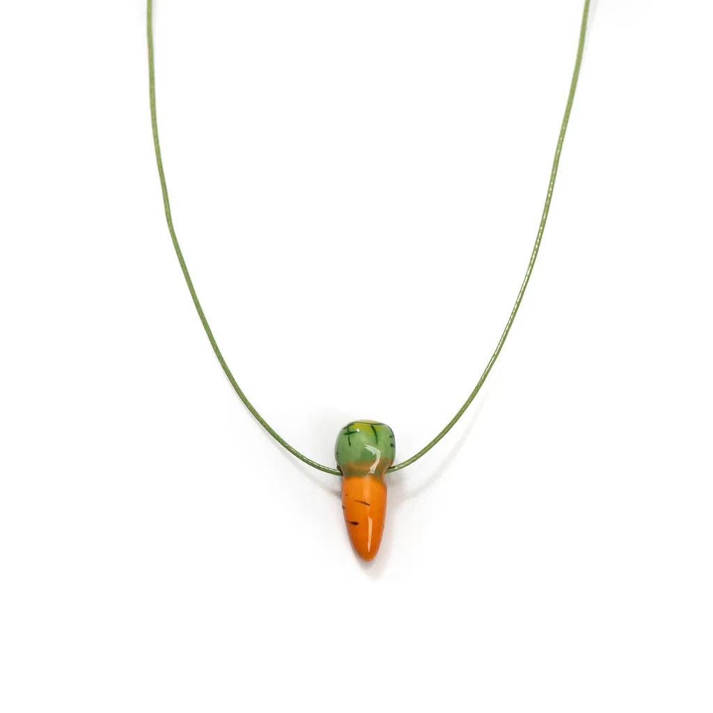 Ceramic Carrot Fashion Jewelry Wholesale Women\'s Simple Necklaces For Women DIY Handmade Gift Necklace Pendant BY114