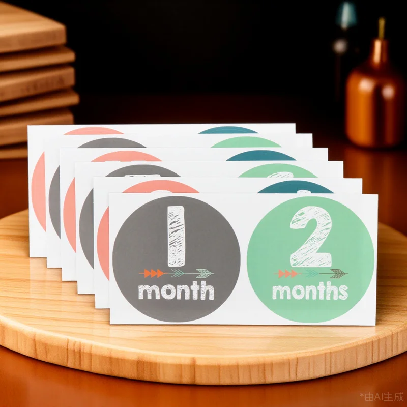 

12Pcs Newborn Baby Month Milestone Stickers Decal Photo Props Infant Scrapbook Baby Growth Memory Gift Milestone Decal