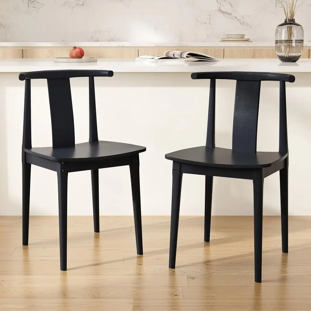 

Modern Dining Chairs Set of 2, Mid-Century Style Wishbone Chairs with Curved Backrest, Suitable for Kitchen, Living Room, or Res