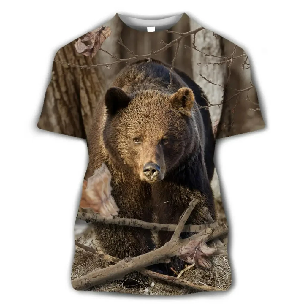 Newest Wild Camouflage Animal hunting Elk Graphic t Shirts 3D Printing Men Women Streetwear Round Neck Top Long Sleeve Tees