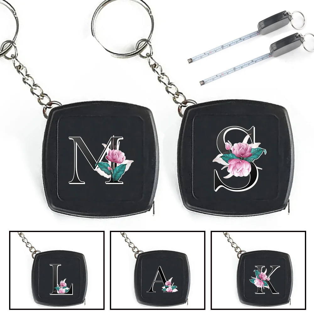 

1pc 78.74-Inch Mini Tape Measure Retractable Dual Ruler for Body Measurement Sewing Tool Whitemarble Letter Pattern