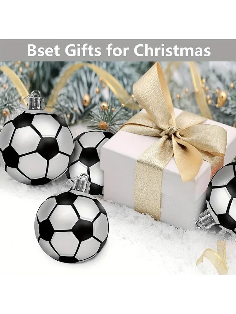 Breloques de ballon de football, 6 pièces, basket-ball, Rugby, ballons d'arbre de noël, accessoires de décoration pour fête d'anniversaire