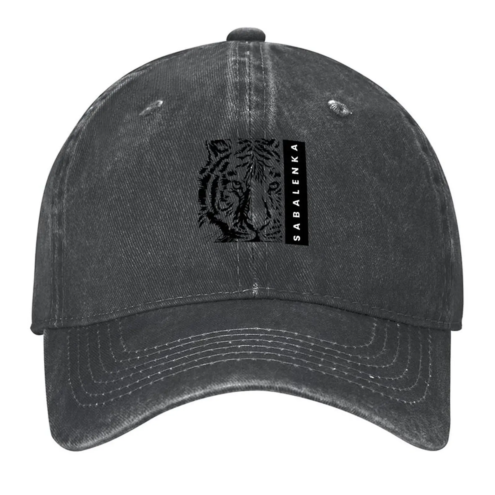 

Tiger Sabalenka in B and W Baseball Cap Trucker Cap Anime Bobble Hat sun hat Luxury Woman Men's