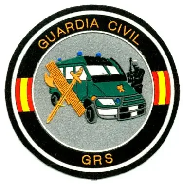 Camiseta España Guardia Civil GRS Insignia. 100% Algodón De Alta Calidad, Cuello Redondo,