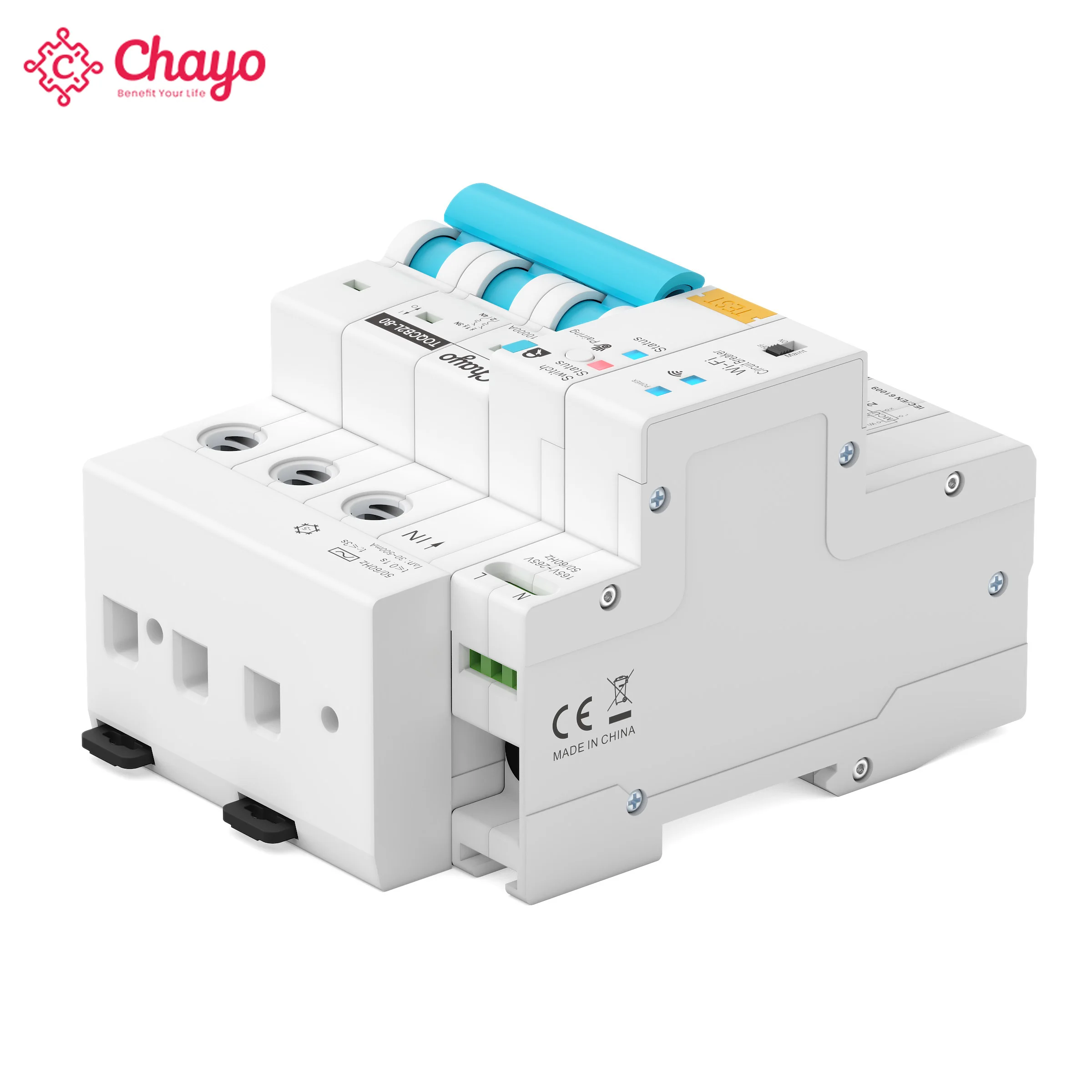 Chayo Tuya RCBO WIFI Metering Circuit Breaker Smart Life Timer Remote Control Automatic Wireless Interruptor Reclosing Switch