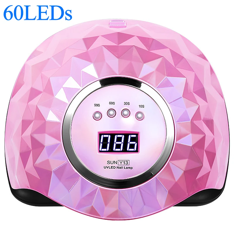 

60LEDs UV LED Nail Dryer for Fast Curing Dry All Nail Gel Polish Nail Lamp Manicure Drying Timer Auto Sensor Manicure Salon Tool