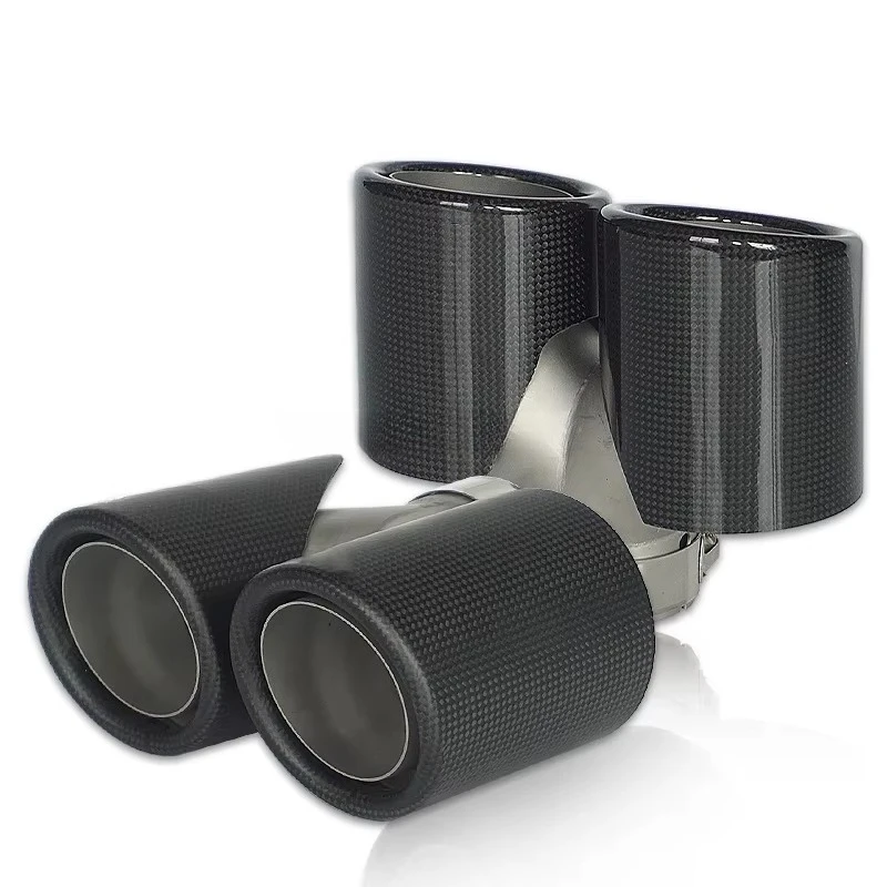 Factory Export For Carbon Fiber Y Type Dual Out Exhaust Tip Used To Modify Tail Throat Of Automobile Pipe