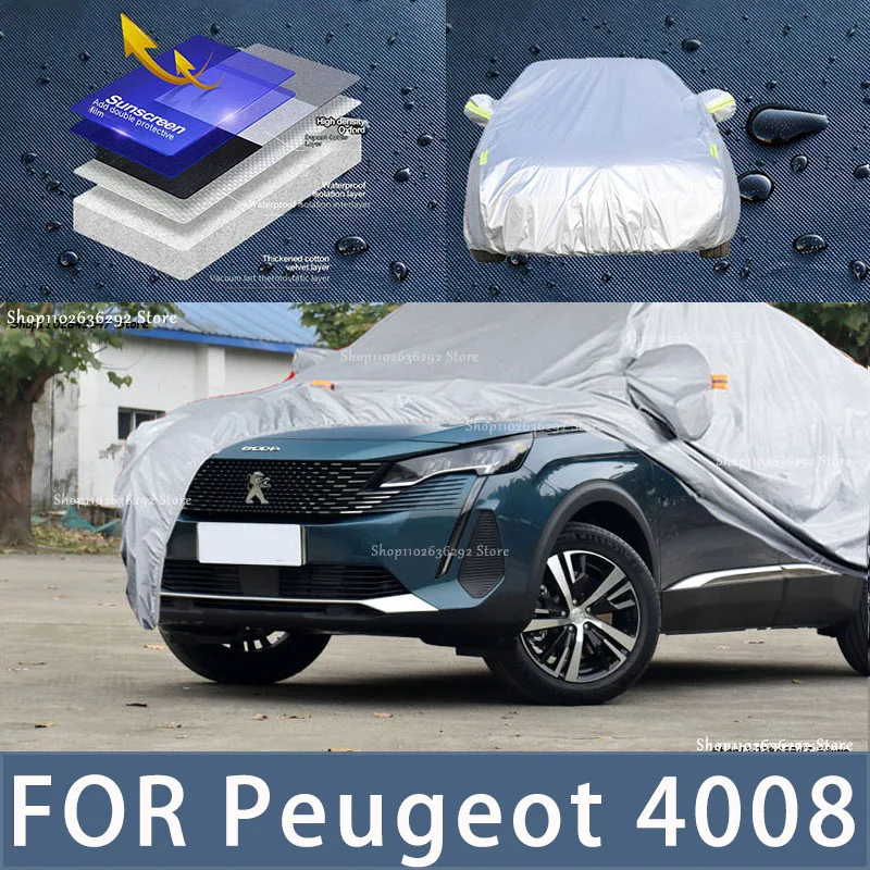 

For Peugeot 4008 Outdoor Protection Full Car Covers Snow Cover Sunshade Waterproof Dustproof Exterior Car accessories