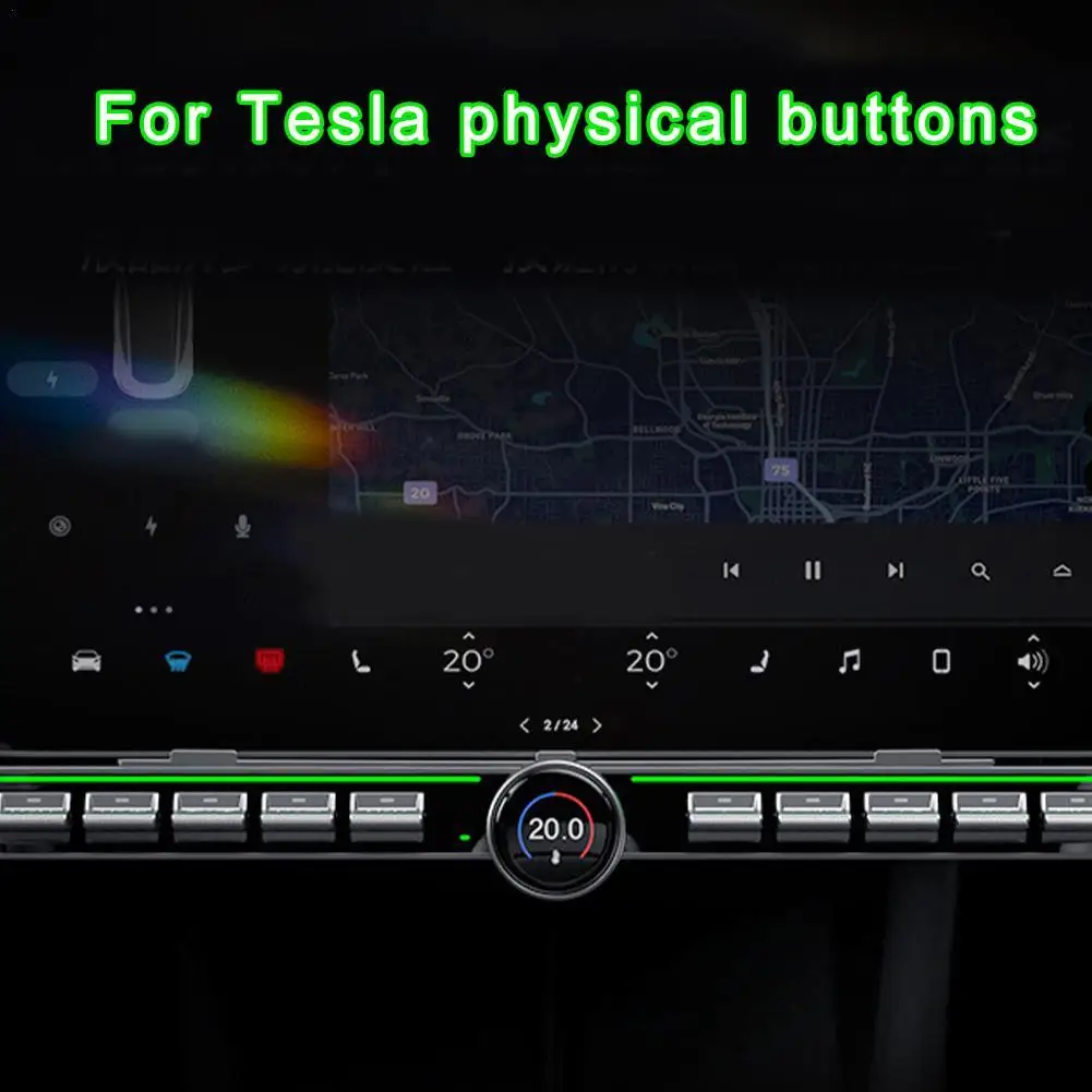 Pulsante fisico dello schermo di controllo centrale per Tesla Model Y/3 17-24 Guida a destra Controllo centrale intelligente Multifunzione fai da te