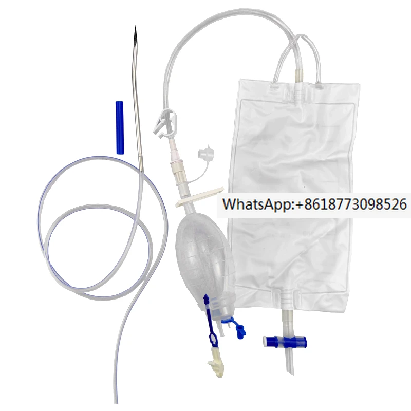 

Disposable negative pressure drainage catheter with drainage ball tube tunnel needle for surgical drainage puncture