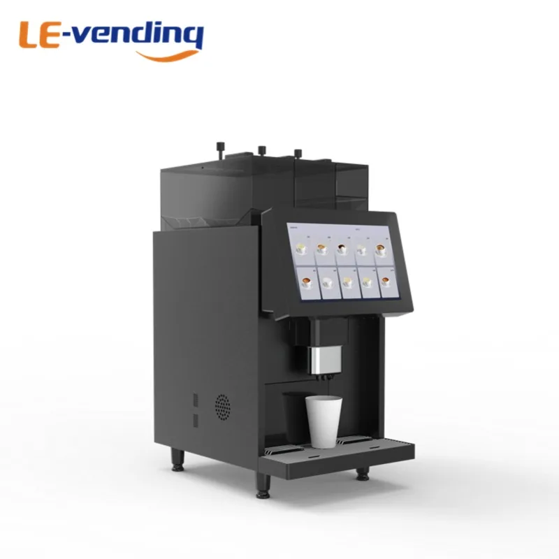 Precision Grinding Coffee Vending Machine with Fresh Milk Cooling System Latte Cappuccino Americano Espresso for Commercial Use