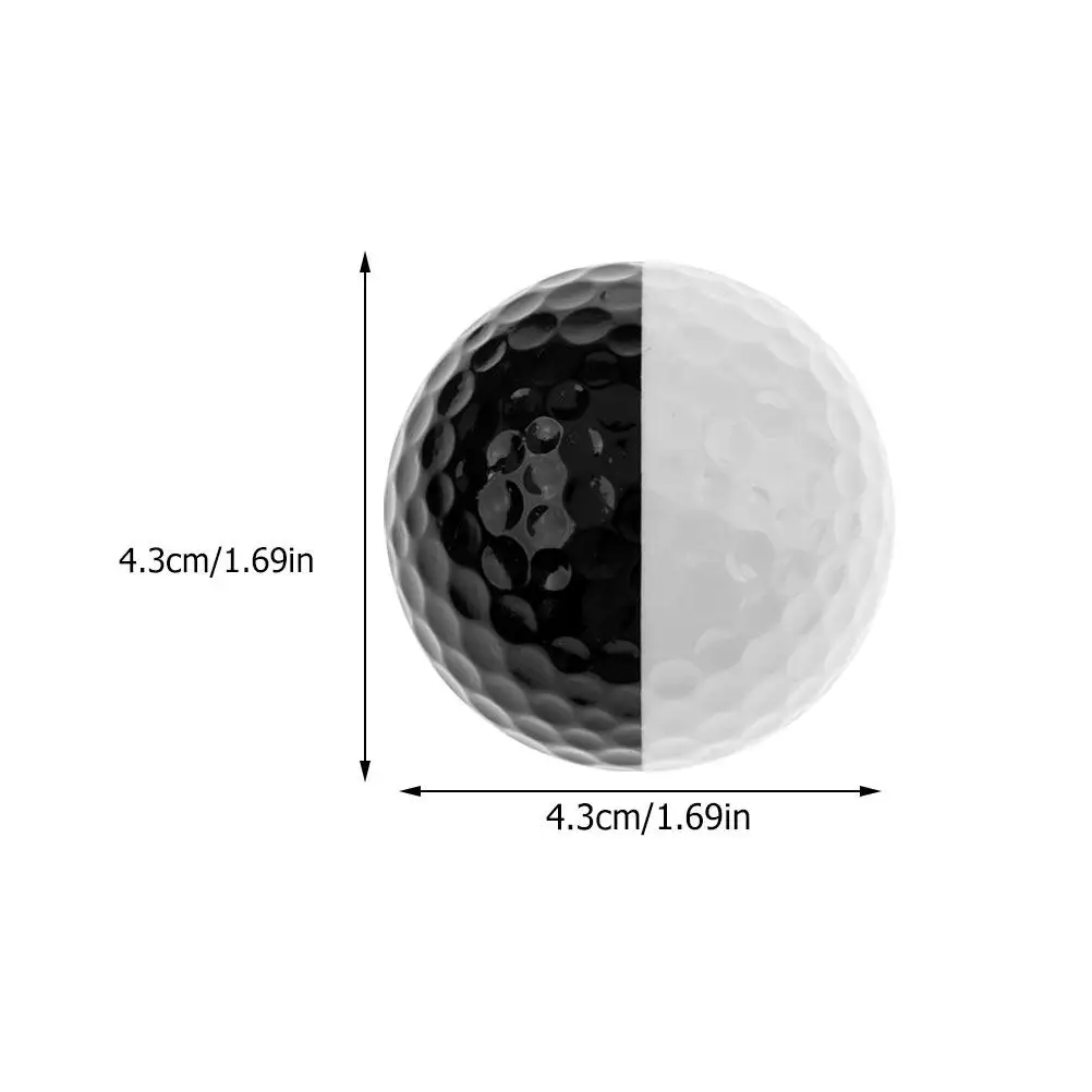 2Pcs Two Color Golf Training Balls Professional Grade Practice Balls for Swing Accuracy Putting Control and Technique