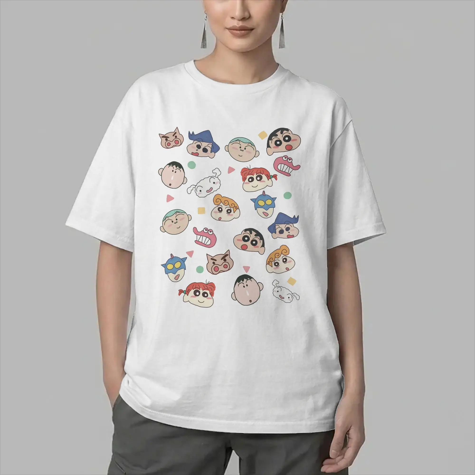 Men School friends Crayons Shin-chans T Shirts  100% Cotton Tops Funny Short Sleeve Crew Neck Tee Shirt Gift Idea T-Shirt