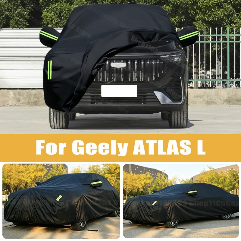 Car Cover Outdoor Protection Full Exterior Snow Cover Sunshade Dustproof Protection Cover Universal For Geely ATLAS L