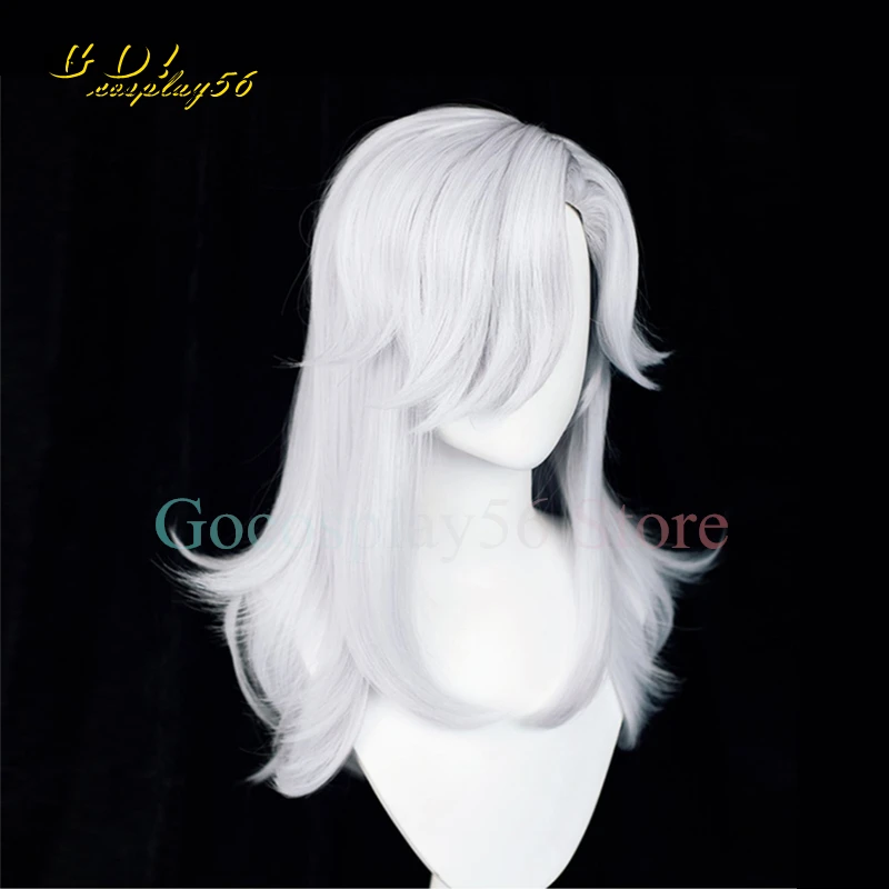 Cyno parrucca Cosplay capelli lunghi ondulati grigi Halloween 2022 copricapo da gioco