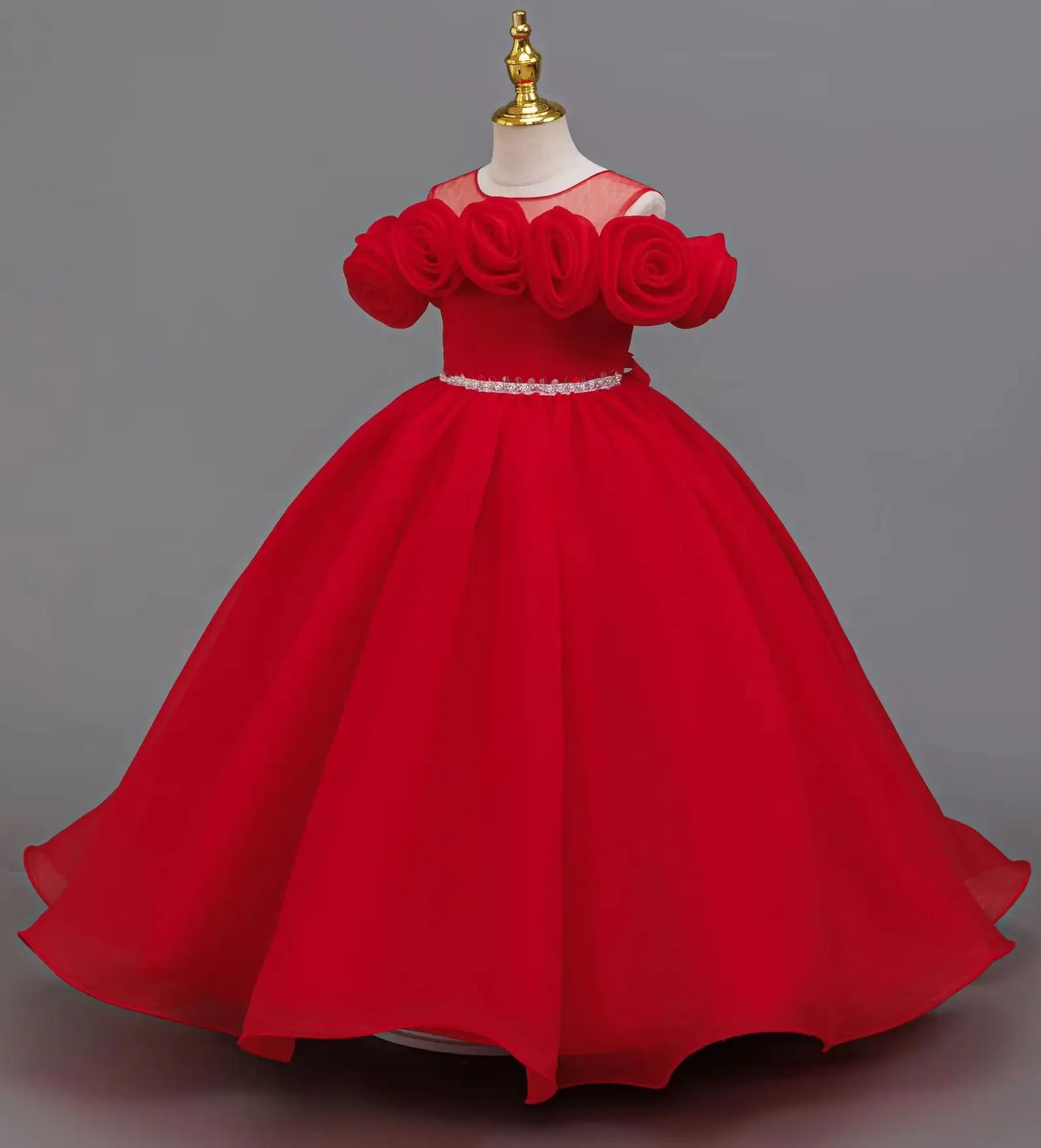 Flower Girl Party Dresses Piano Performance Girls Concert Dress Gown Princess Clothes 4-12 Years
