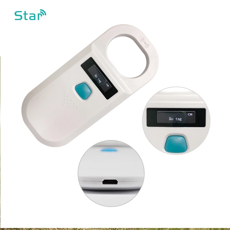 New USB Rechargeable Microchip Handheld Animal Chip Digital Scanner Pet ID Reader Identification General Application for Cat Dog