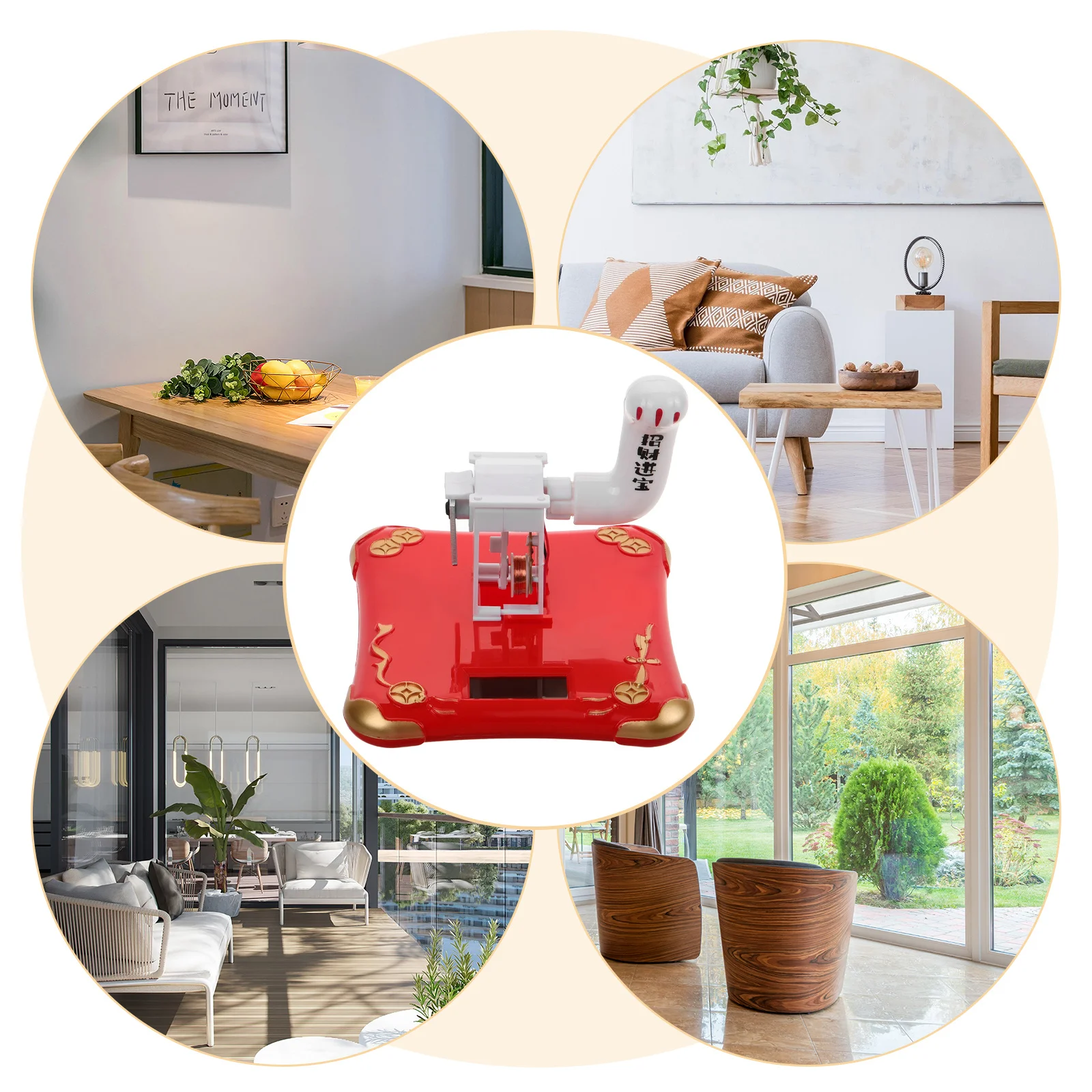 ملحق بديل لذراع أرجوحة القطط، آلية متحركة تعمل بالطاقة الشمسية للمساحات الصغيرة، جهاز تلويح القطط على الحظ