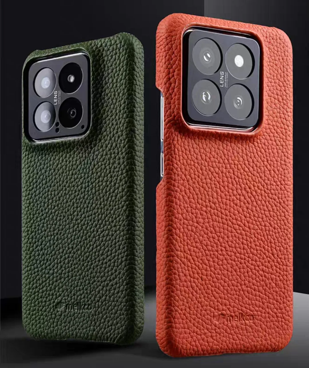Original Melkco Genuine Cowhide Leather Slim Case for Xiaomi Mi14 Pro Mi 14 Business Litchi Shockproof Armor Back Cover