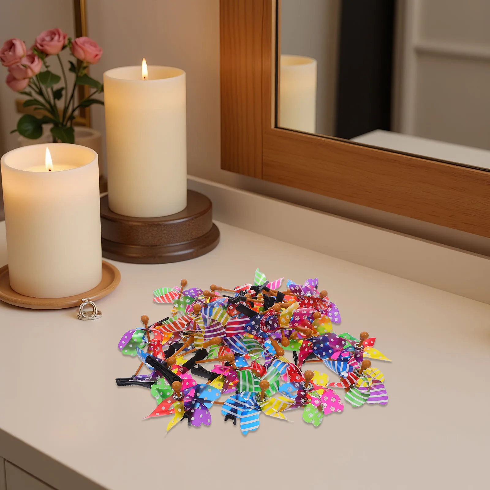 

25 Pcs Windmill Hairpin Women Clip Accessories for Girls Little Yellow Chicken Barrettes Plastic Miss
