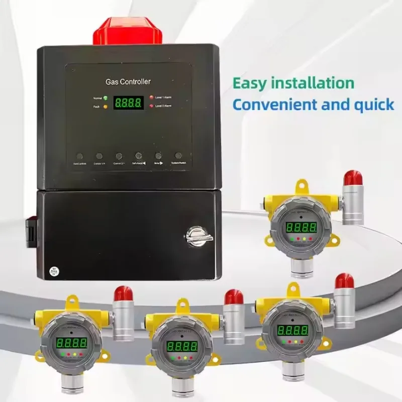 نطاق كاشف الغاز الثابت عبر الإنترنت 0-100ppm HCN كاشف الغاز الثابت مع مخرج 4-20mA #2