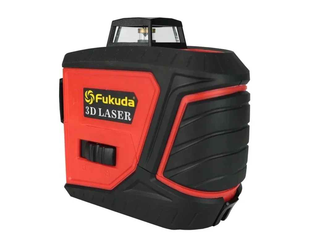 New Self leveling Rotating rotary 3D fukuda laser leveler cross line red beam laser level 3d 360 12 lines meter nivel laser