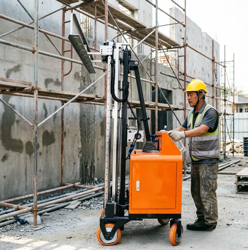 Mortar Screeding Robot Vertical Self Lifting Chassis Intelligent Control Apartment Interior Cement Render Equipment