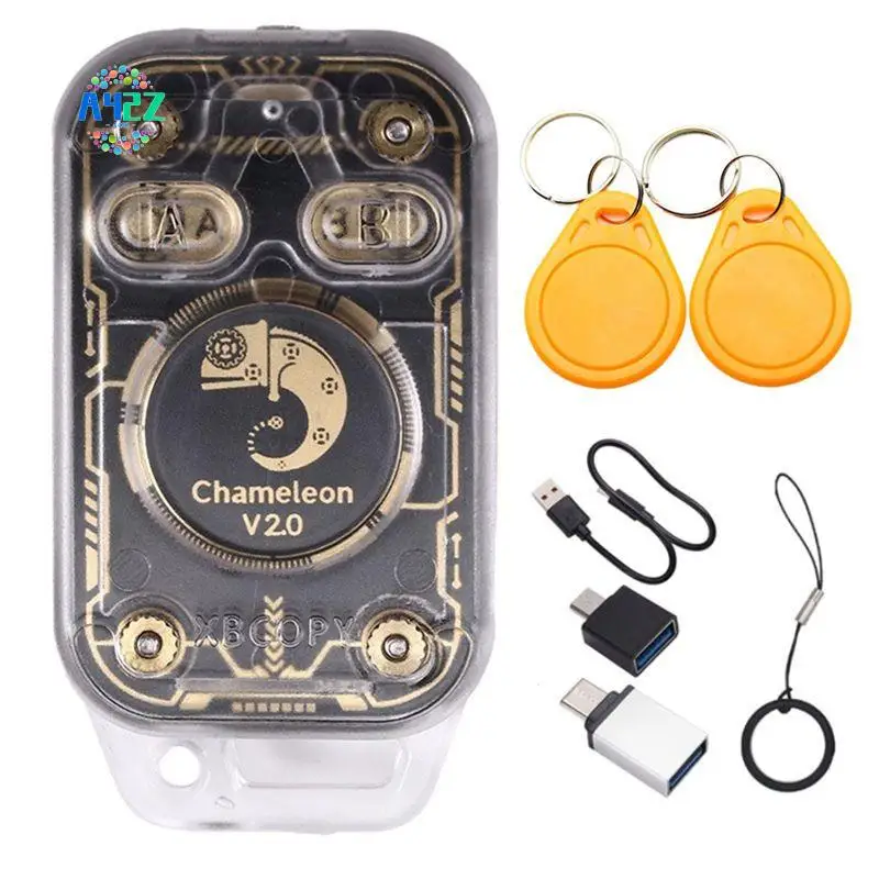 

A42Z-Chameleon V2.0 RFID Smart Chip Reader Emulator NFC Duplicator 125K 13.56Mhz Card Decode+2XCUID Keychain Chameleon Ultra