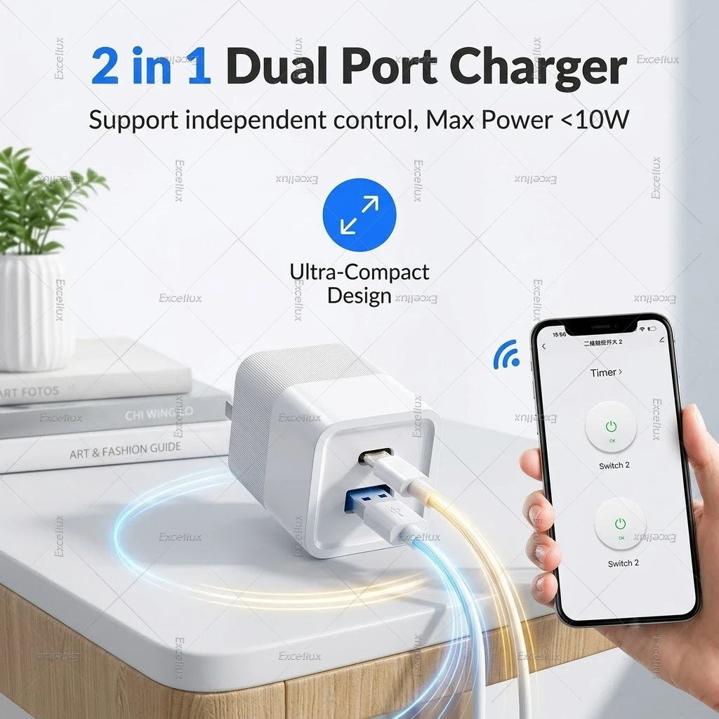 Zigbee USB Adaptor Switch 5V Micro Type-C/USB Power Adaptor Plug App Remote Control Works With Home Assistant Zigbee2MQTT Yandex